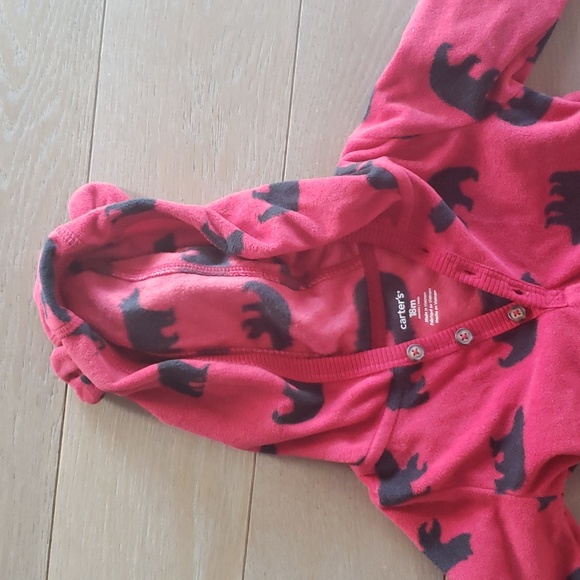 3/$18 - Carter's fleece onesie 18M - Picture 2 of 3